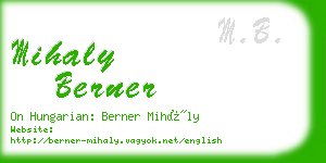 mihaly berner business card